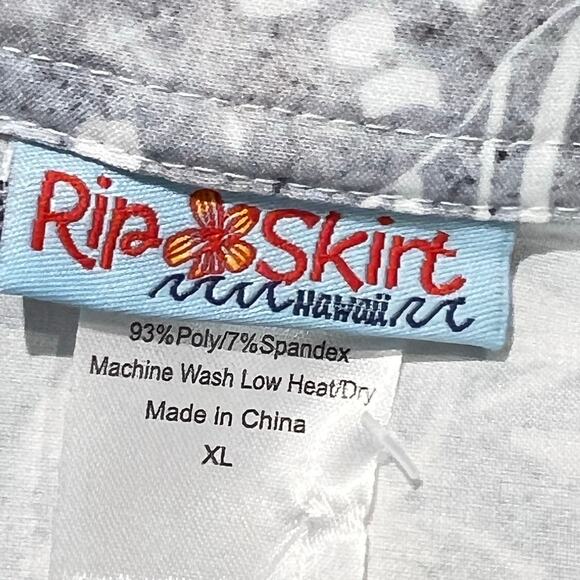 NWT RipSkirt Hawaii Wrap Skirt Eden Sand Gray Floral Length 2 Women's XL - Picture 8 of 9